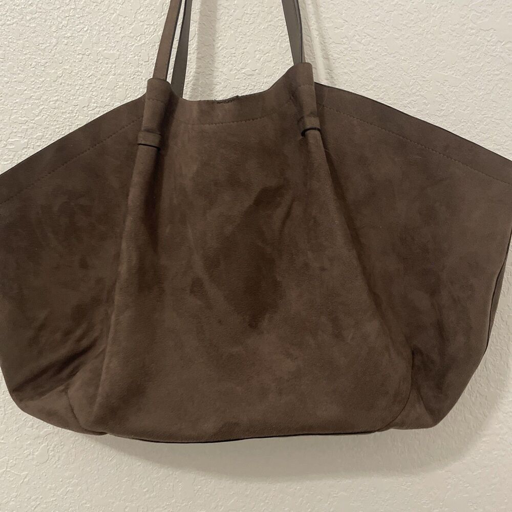 Stockholm Atelier H&M Slouchy Shopper Tote Bag Brown Clean Interior - Picture 4 of 16
